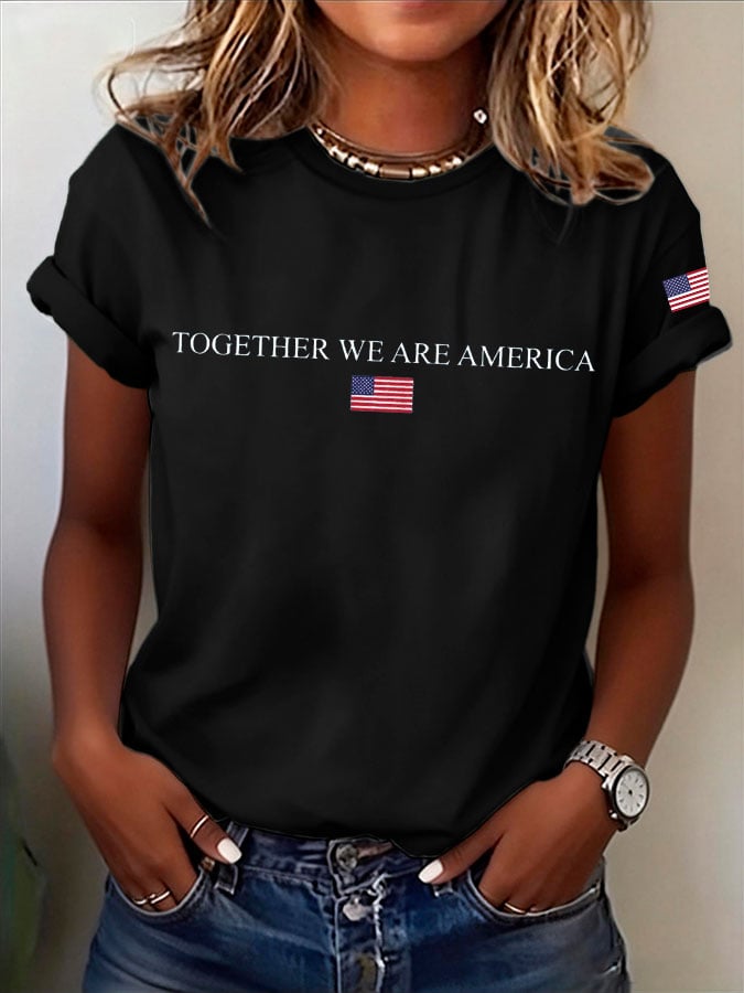 Women's TOGETHER WE ARE AMERICA Print T-Shirt