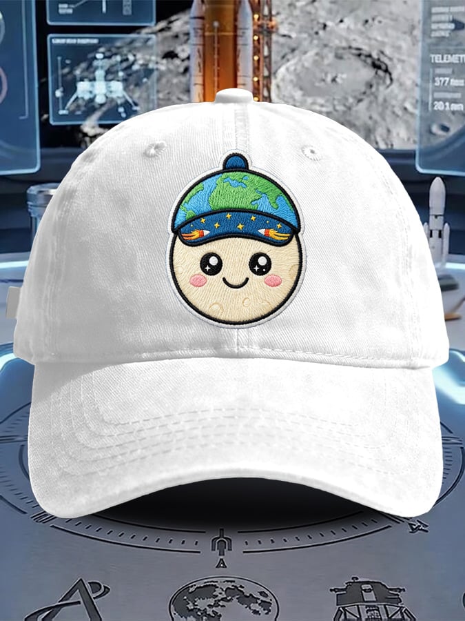 Unisex  Artemis II  Print  Washed Cotton Cap