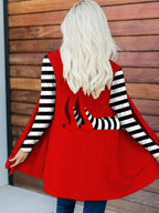 Women's Halloween Striped Patchwork Long Sleeve Cardigan