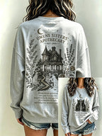 Women's Always Throw Spilled Salt Over Your Left Shoulder Print Casual Sweatshirt