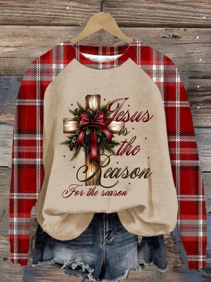 Women's Christmas printed casual sweatshirt