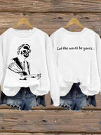 Women's Casual Printed Long-Sleeve Sweatshirt