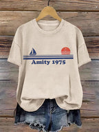 Women's Shark 1975 Printed Short-Sleeved T-Shirt
