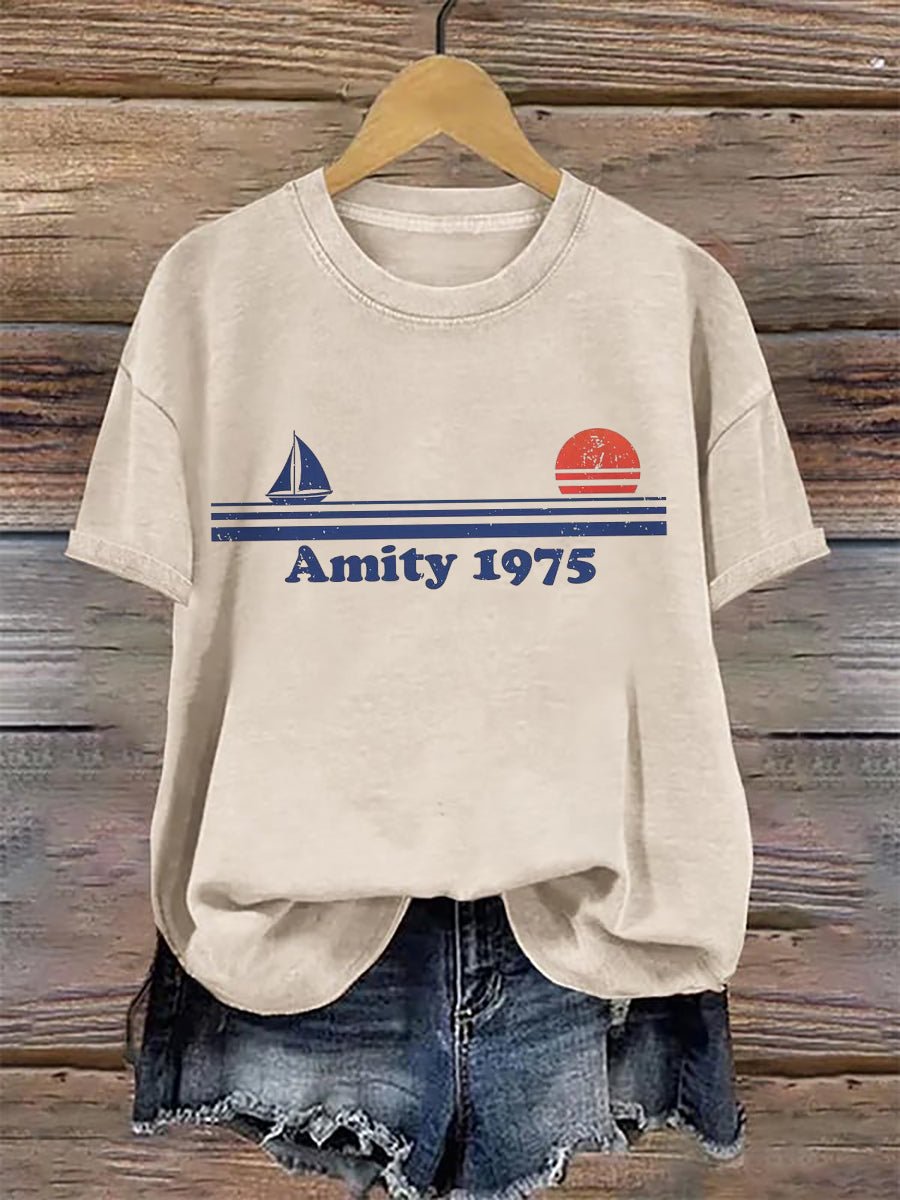 Women's Shark 1975 Printed Short-Sleeved T-Shirt