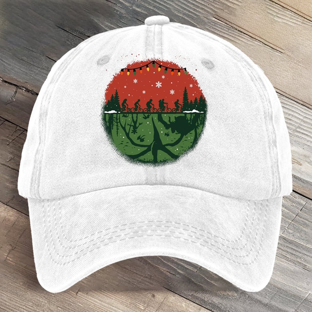 Stranger Upside Down Hawkins 80s Horror Art Printed Cap
