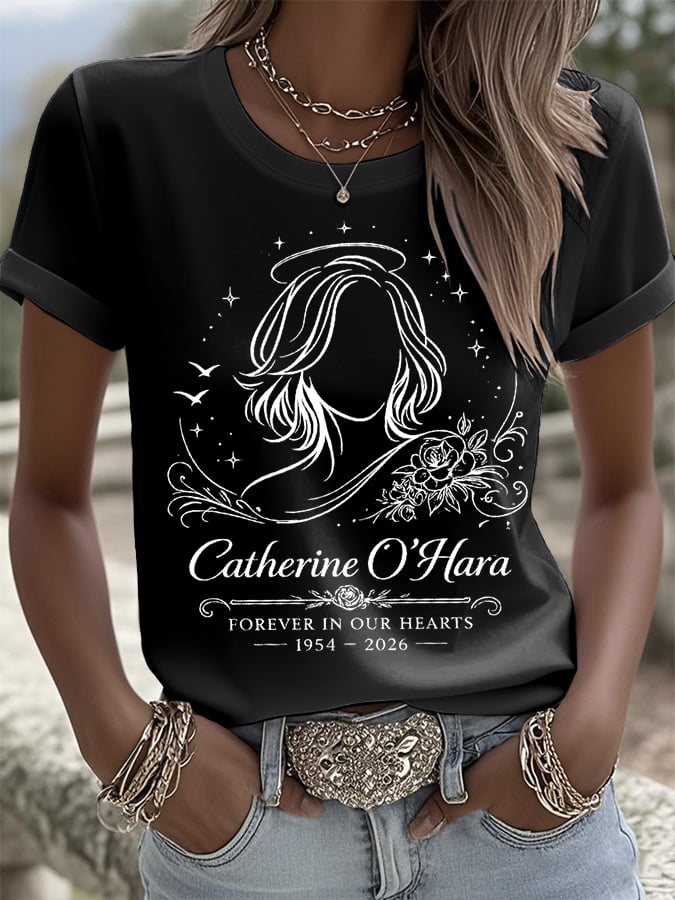 Commemorating Her Printed Short-Sleeved T-Shirt