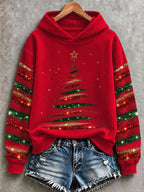 Women's Casual Printed Hooded Sweatshirt