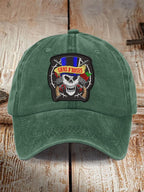 Retro Rock Roses Print Baseball Cap