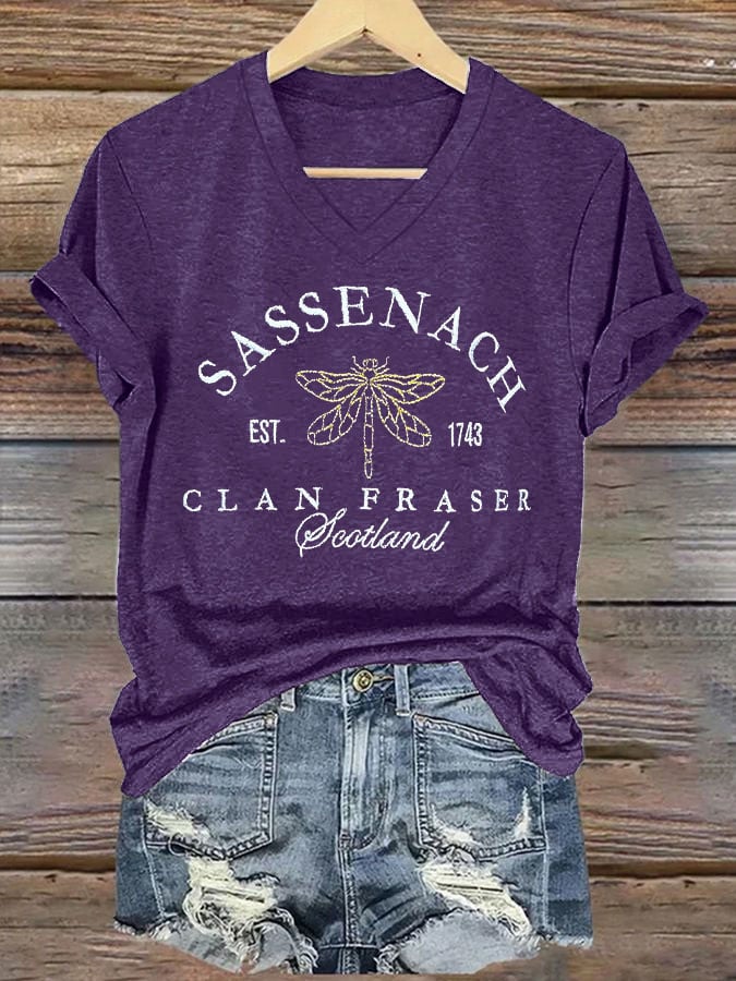 Women'S Sassenach Est.1743 Clan Fraser Print T-Shirt