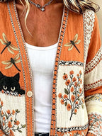 Women'S Casual Printed Cardigan