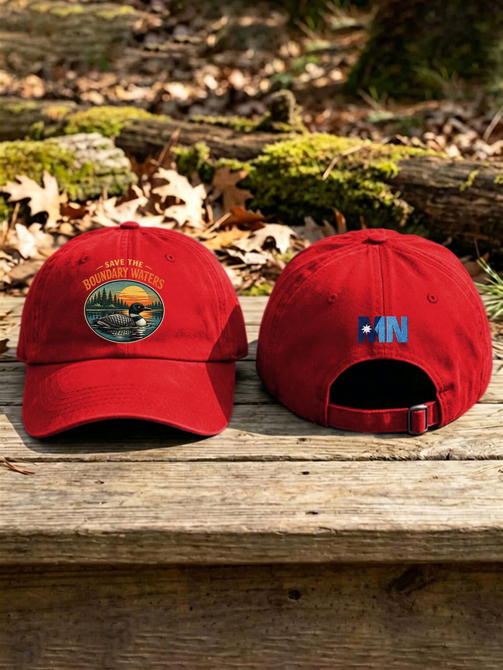 Unisex Save The Boundary Waters Mn State Loon Printed Hat