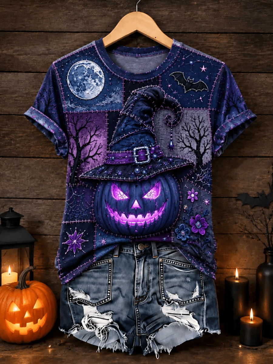 Women's Halloween Print T-Shirt