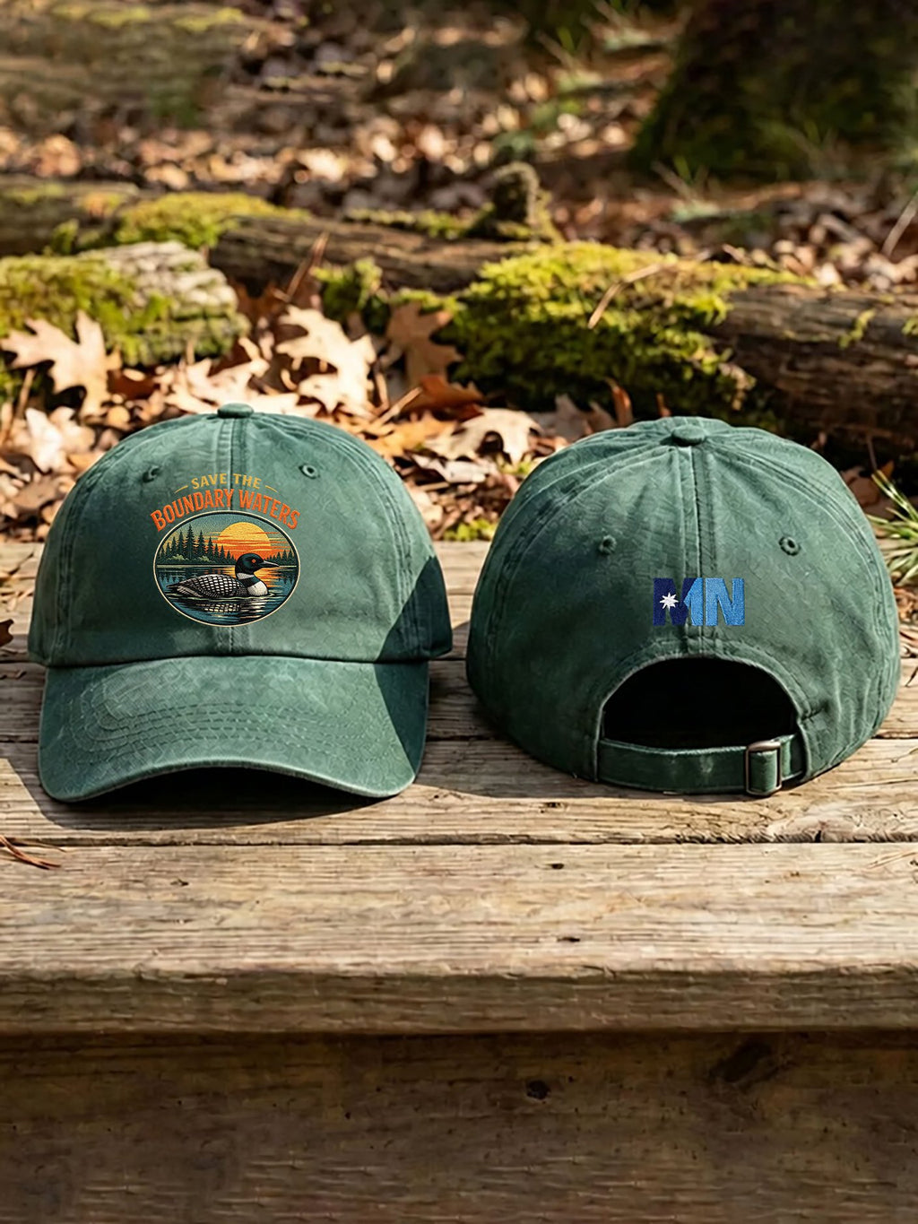 Unisex Save The Boundary Waters Mn State Loon Printed Hat