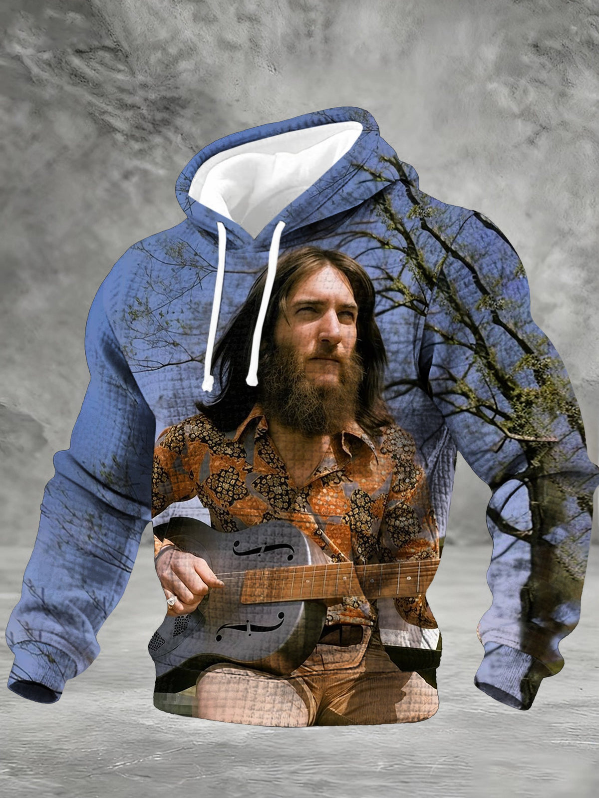 Men's Retro Steve Cropper Print Hoodie