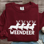 Dog Christmas Weendeer Art Print Sweatshirt