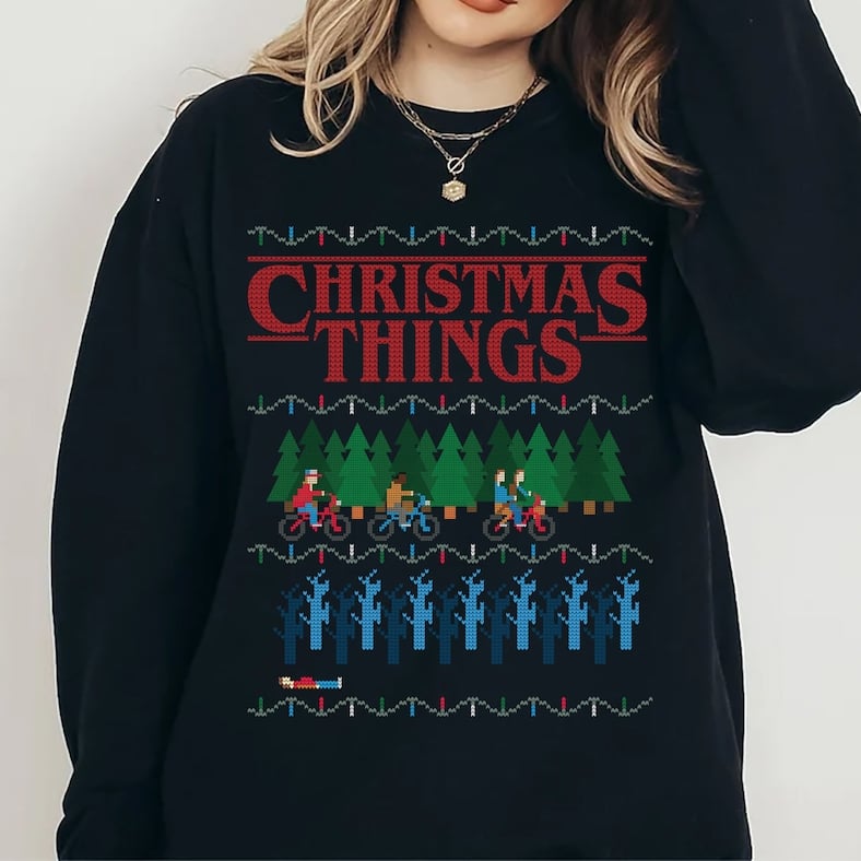 Christmas Things Printed Sweatshirt