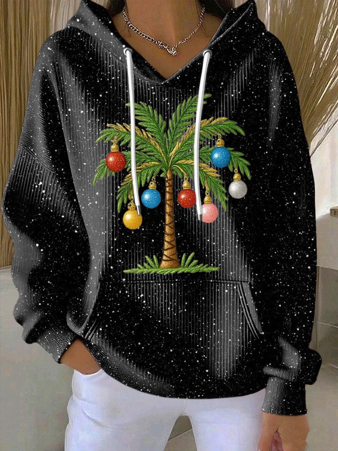 Women's Christmas Print Casual Knit Top