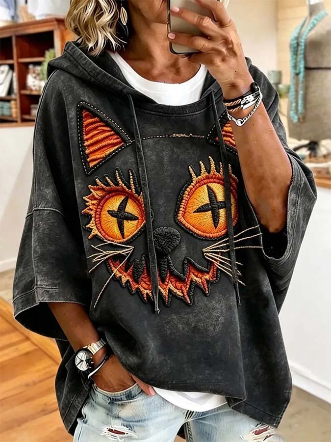 Women'S Casual Printed Hoodie