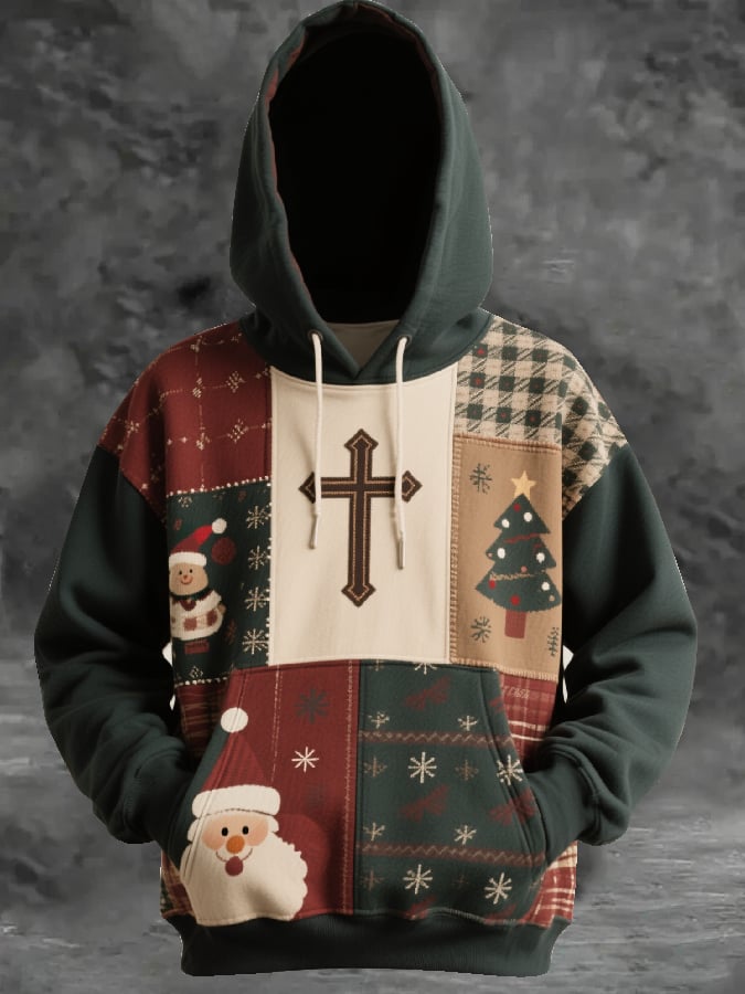 Men's casual Christmas faith print sweatshirt