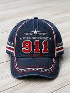 Unisex We Will Never Forget 9 11 Print Baseball Cap