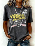 Women's Country Music Lovers Print Round Neck T-Shirt