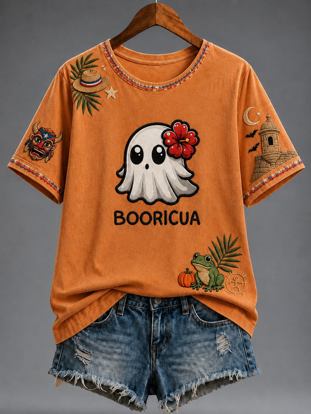 Women's Puerto Rico Halloween Graphic T-shirt