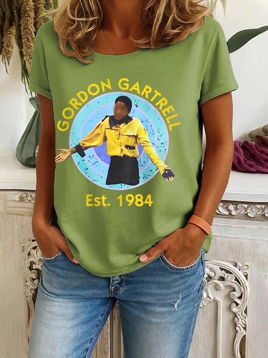 Women's Retro 80s Show Gordon Gartrell Est.1984, R.I.P Malcolm-Jamal Warner Memorial Print T-Shirt