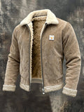 Men's Retro Warm Corduroy Outdoor Jacket