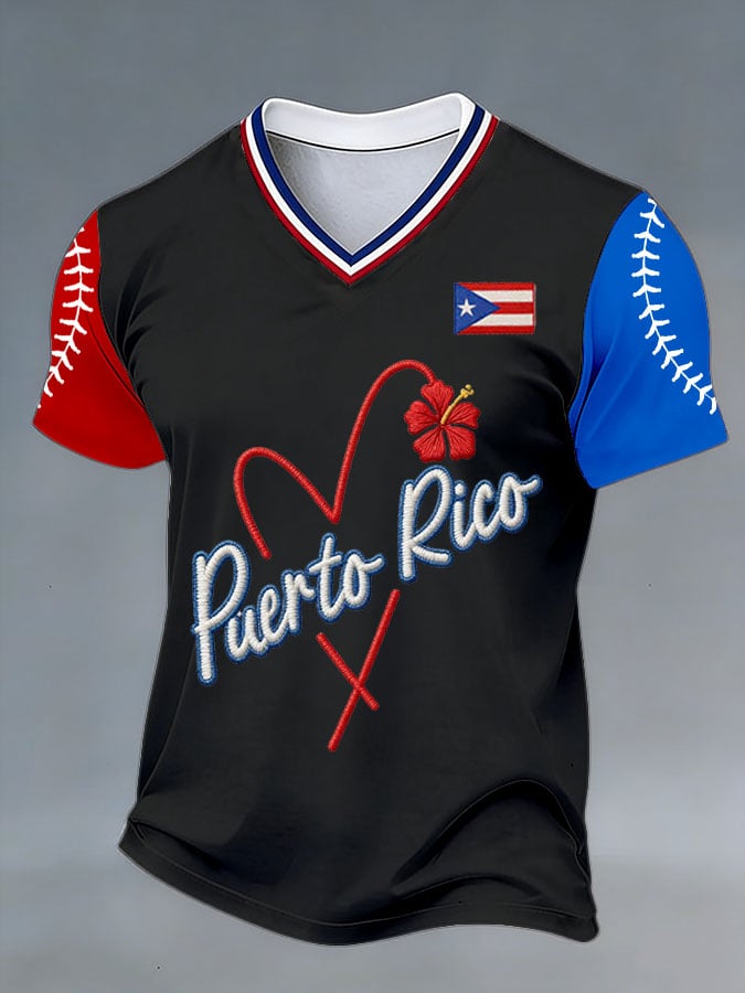 Men's Baseball Print T-Shirt