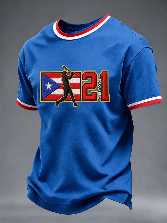 Men's Baseball Lovers Printed Casual Tops