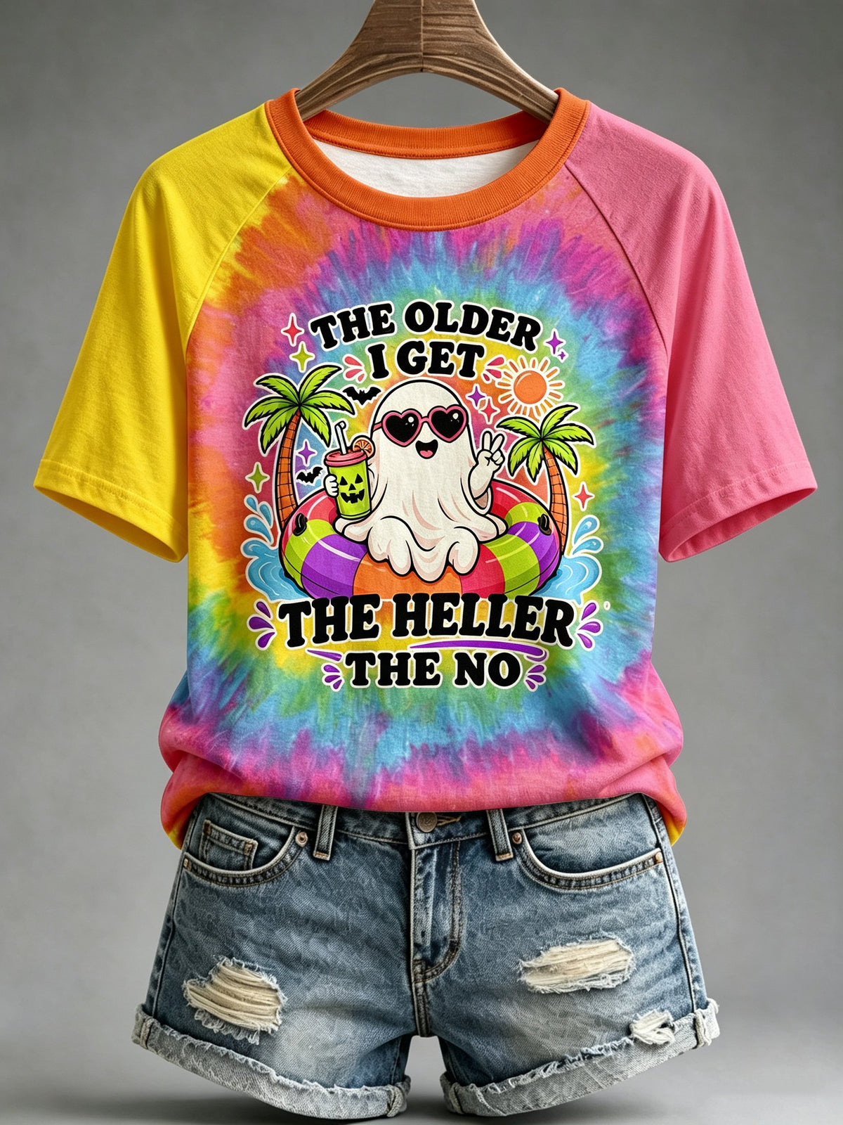 Women's "Summer Halloween" Print Crop Top