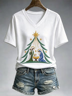 Women's Christmas Nativity Print Casual Sweatshirt