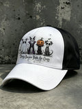 Unisex Retro Dogs Because People Are Creepy Halloween Dogs Print Hat