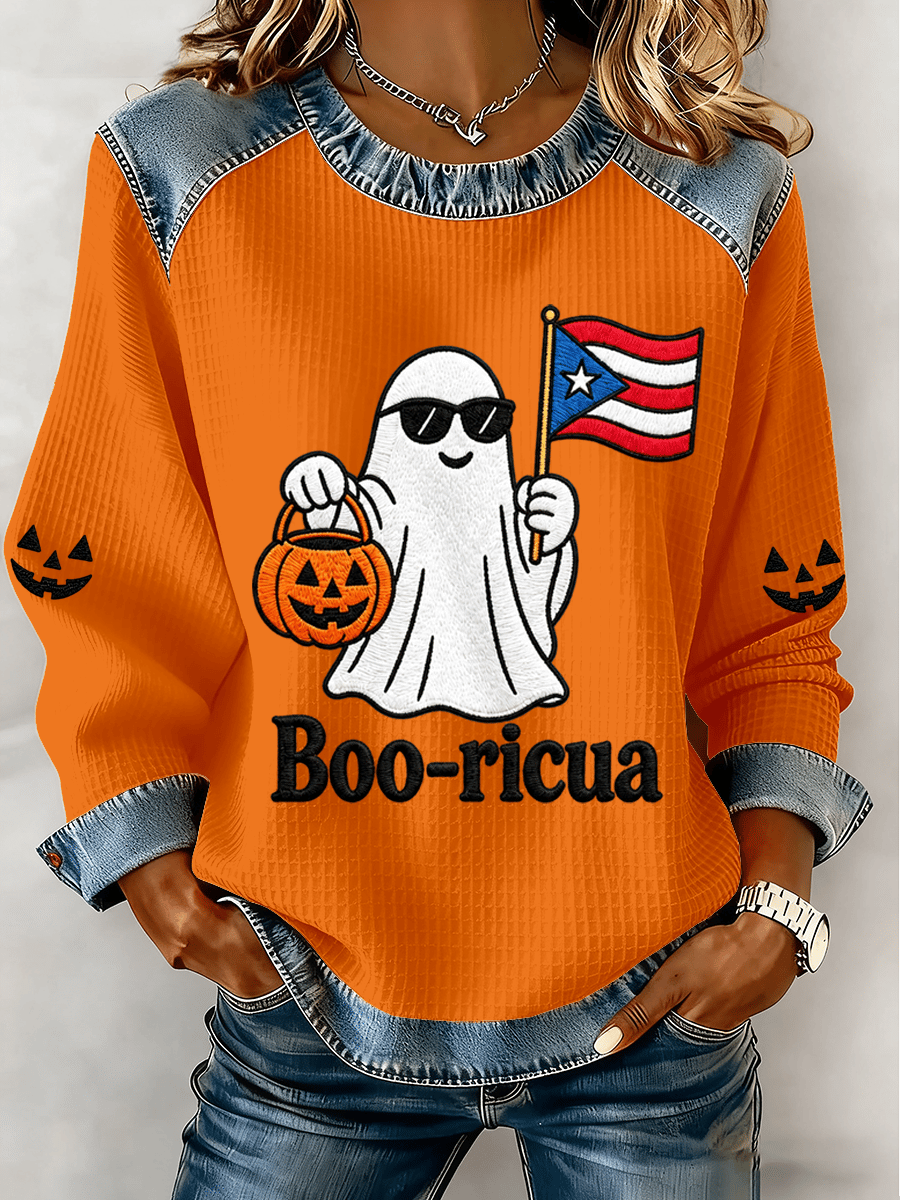 Women's Halloween In Puerto Rico Print Top