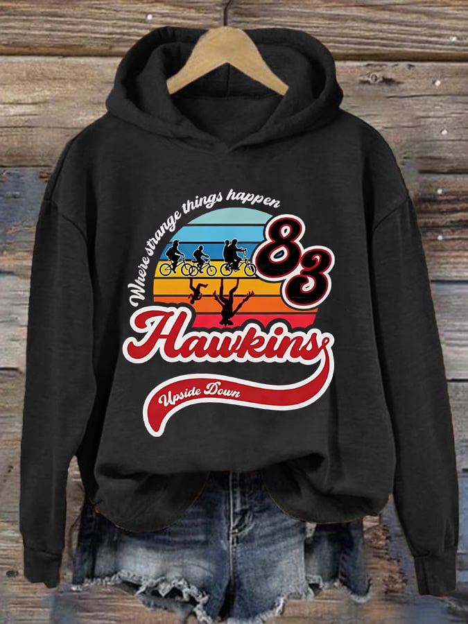 Women's Movie Print Casual Hooded Sweatshirt