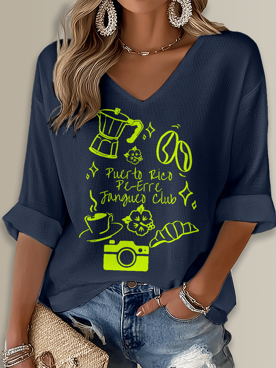 Puerto Rico Singer Boricua Printed Long Sleeve Top