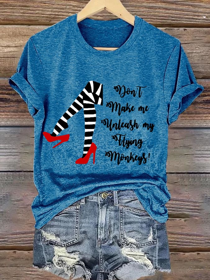 Women's Halloween Printed Casual T-Shirt