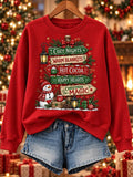 Women's Christmas Print Long-Sleeve Sweatshirt