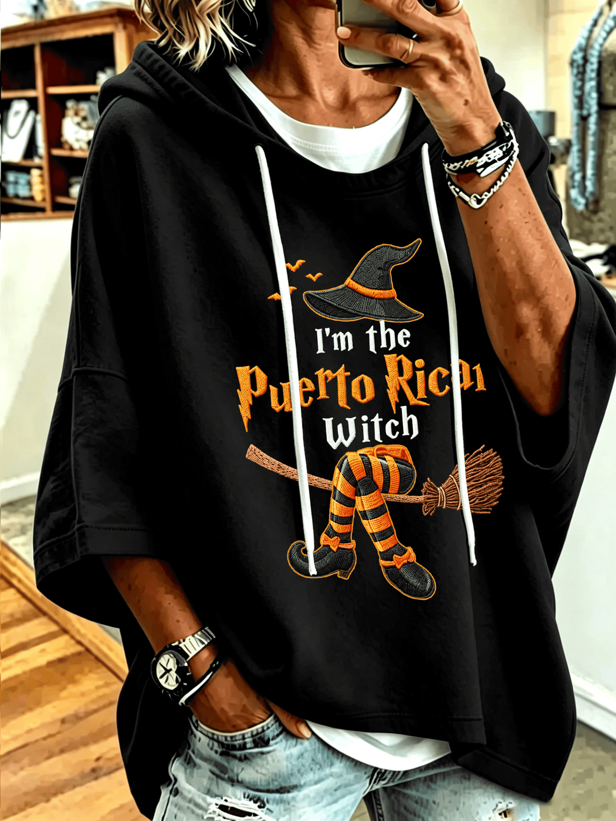 Women's Halloween In Puerto Rico Printed Casual Sweatshirt