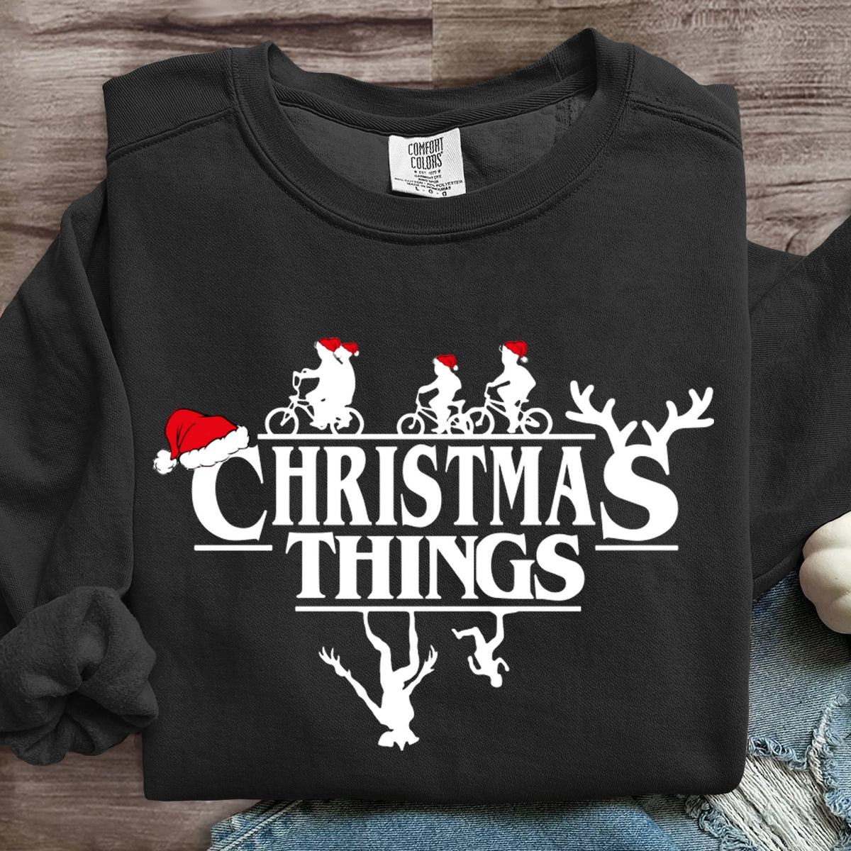 Christmas Things Upside Down Art Print Sweatshirt