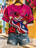 Women's Puerto Rico Print T-shirt