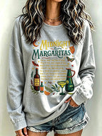 Women's Always Throw Spilled Salt Over Your Left Shoulder Print Casual Sweatshirt