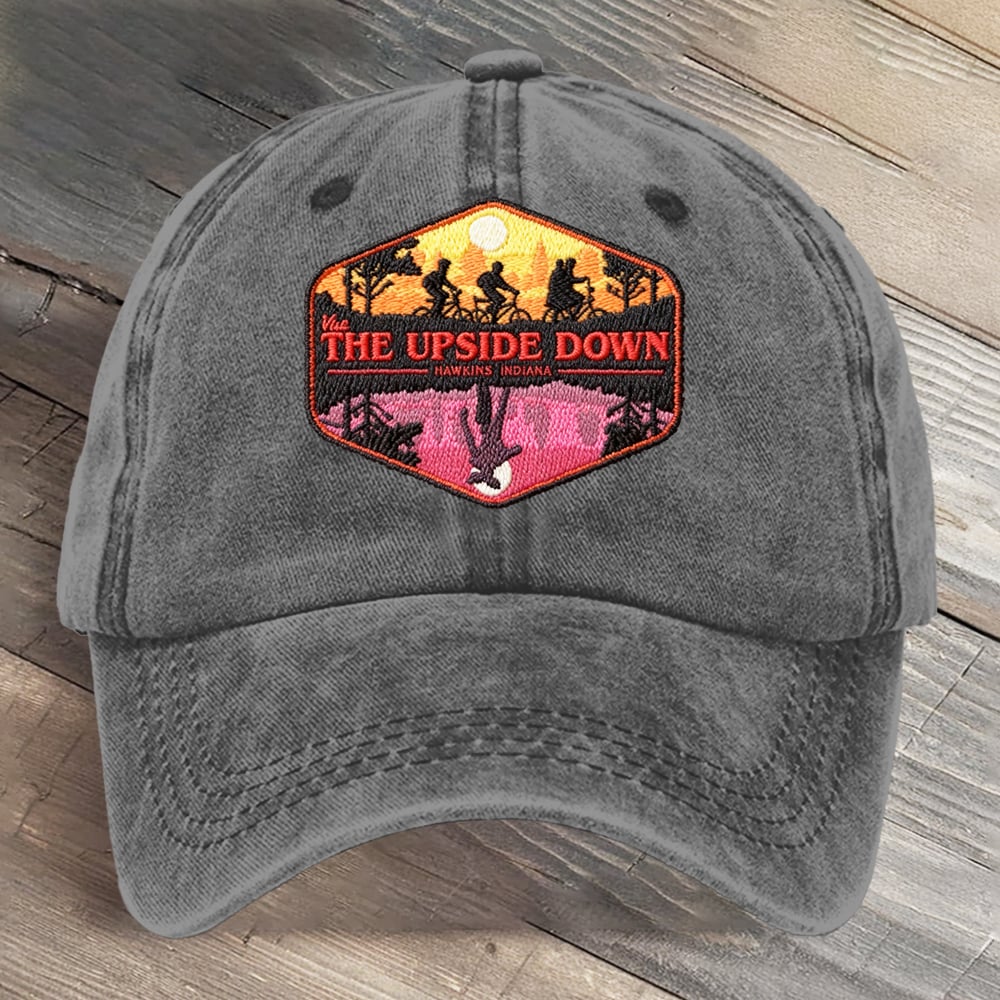 Hawkins Indiana National Park Upside Down Art Printed Cap
