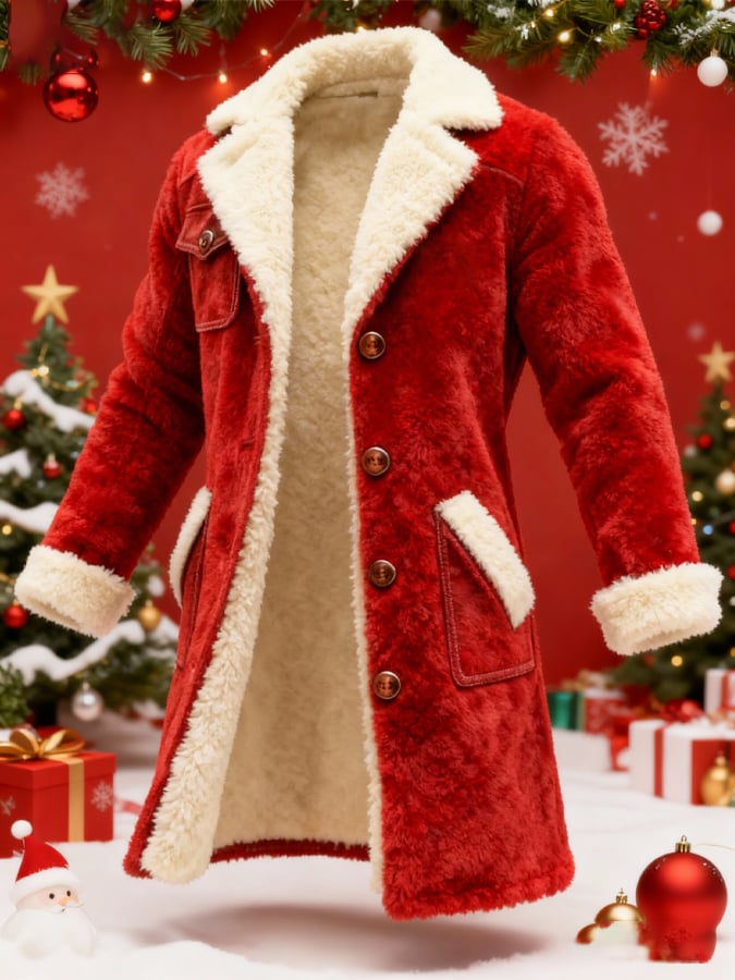 Men's Christmas Warm Plush Jacket