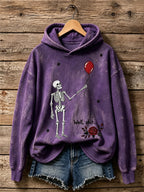 Women's Retro Halloween Well, Shit... Printed Hoodie