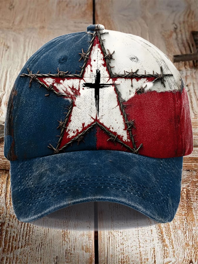 Texas Faith Print Hat For Men And Women