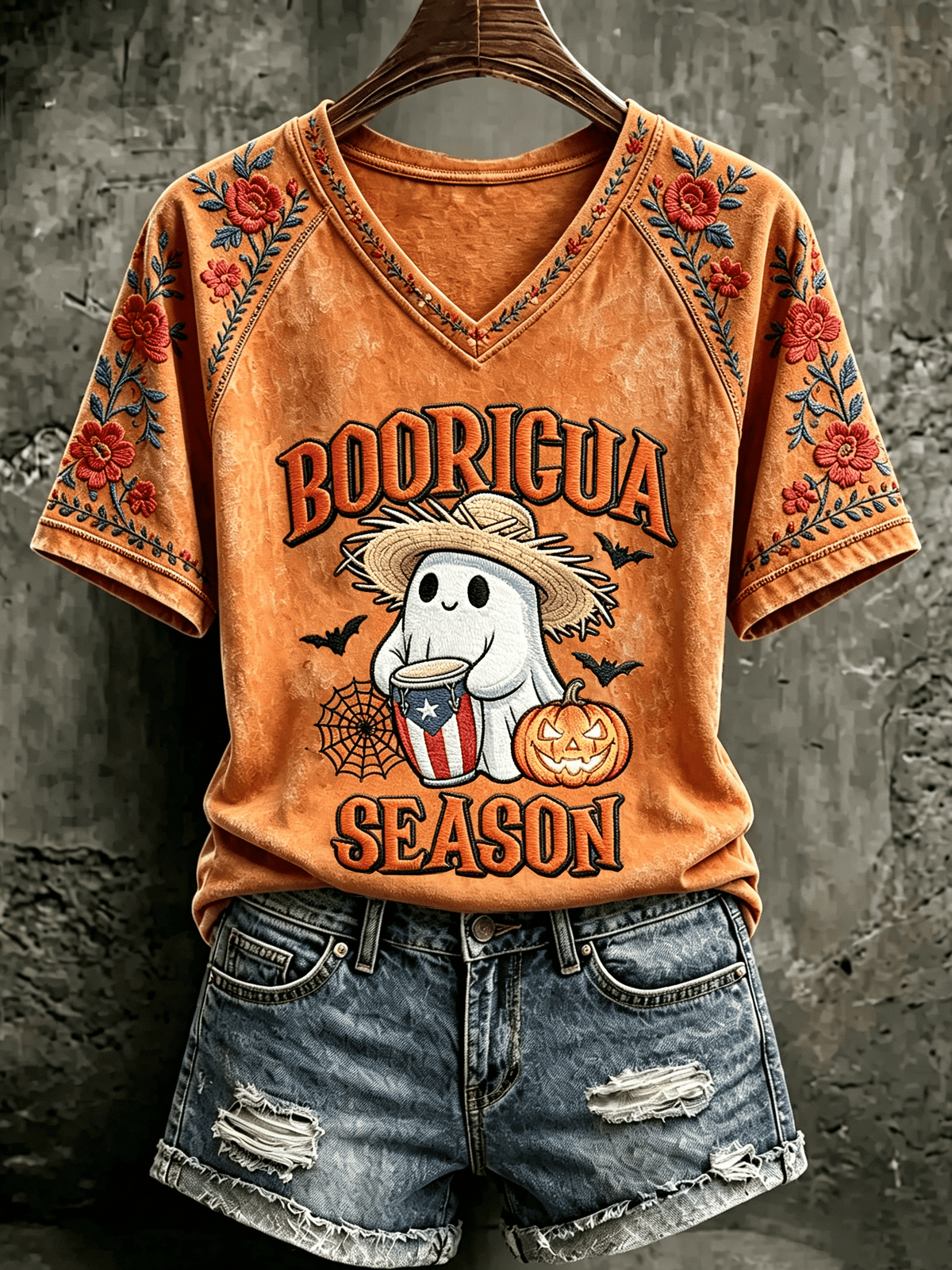 Women's Halloween In Puerto Rico Print T-Shirt