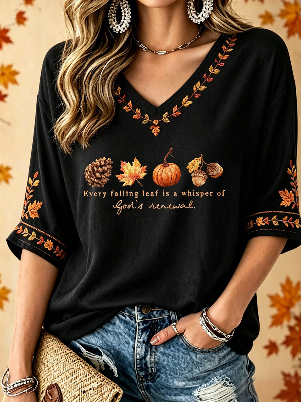 Women's Autumn Printed Casual Top