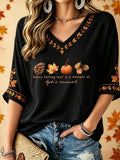 Women's Autumn Printed Casual Top