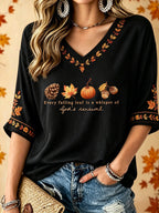 Women's Autumn Printed Casual Top